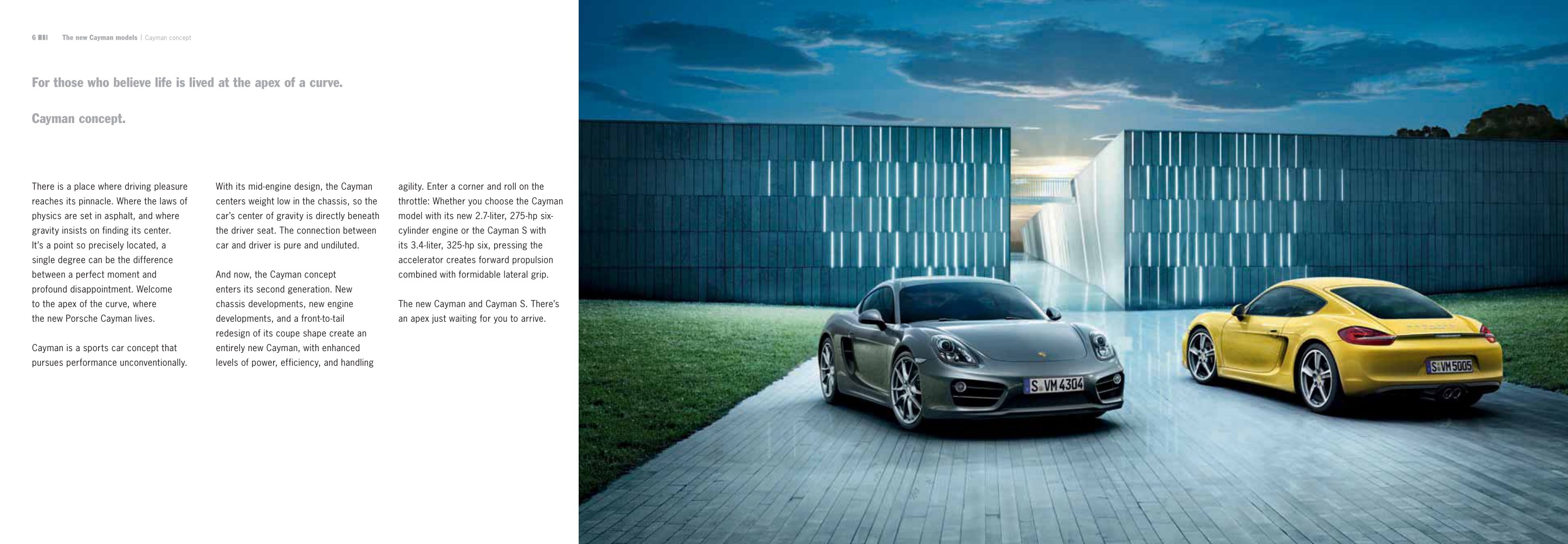 2014 Porsche Cayman Brochure Page 1
